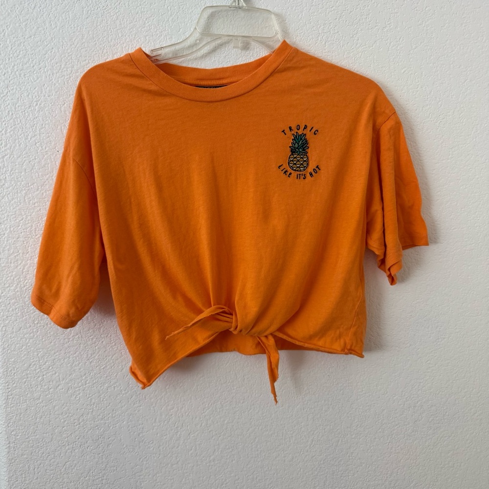 3/$15 Topshop Orange T-Shirt with Pineapple Print